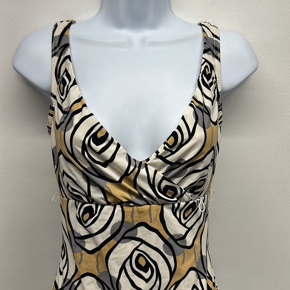 Karla Colletto Swim Suit One 1 Piece Roses Floral Underwired White Tan Size 12 - Picture 2 of 10